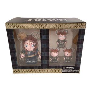 Disney Pixar Vinylmation Brave Merida 3" and Triplets Brothers 1 1/2" Figures